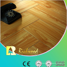 Hogar 12.3mm en relieve Hickory encerado con bordes Lamianted Floor